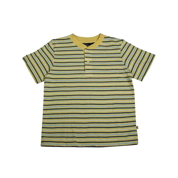 E-Land - Little Boys Short Sleeved Henley Style Shirt 9967-4 (YELLOW)