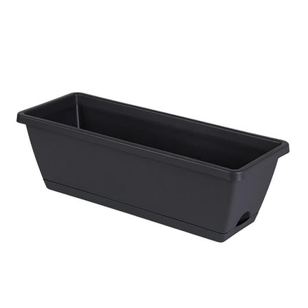 E Large Plastic Vegetable Planting Pot With Drainage Holes And Tray Balcony Garden Planter Box For Herbs Flowers Indoor Outdoor Gardening For Home Gardeners
