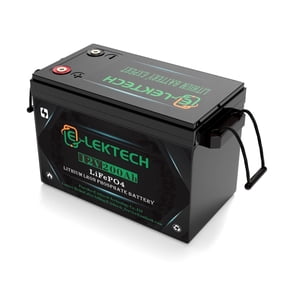 E-LekTech 12V 200Ah LiFePO4 Lithium Battery (Small Size), Built-in 150A BMS, 4000-10000 Cycles, Perfect for RV, Solar, Marine, Camping, Off-Grid, Trolling motor