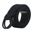 thumbnail image 1 of E-Living Store 61" Polyester Fabric Mens/Womens XXXL D-Ring Belt in Black, 1 of 7