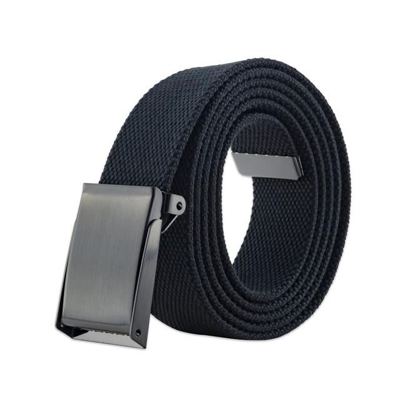 E Living Store Fully Adjustable Men s Military Style Canvas Web Belt with Ratchet Buckle Dark Grey 46