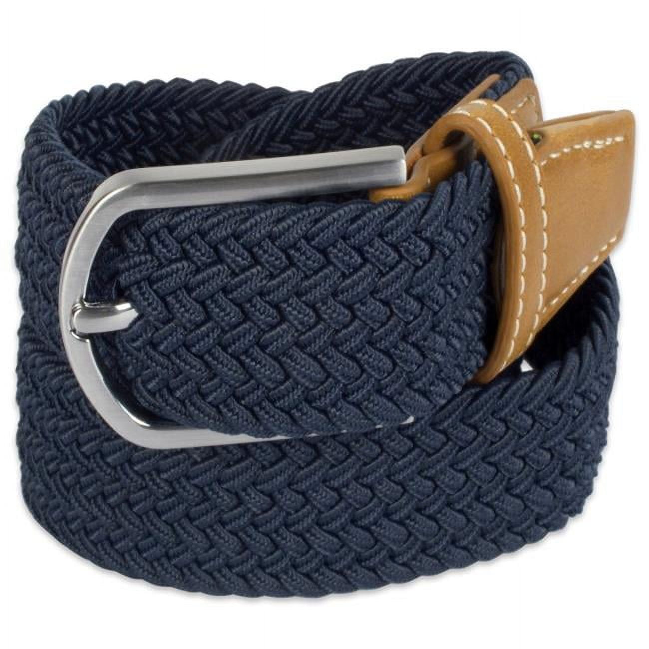 Two Tone 32mm Braided Belt in Light Brown