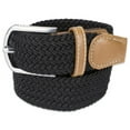 thumbnail image 1 of E-Living Store Modern Braided Elastic and Metal Mens Woven XXL Belt in Black, 1 of 7
