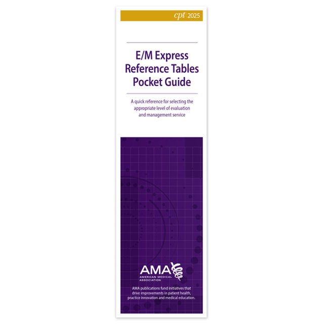 E/M Express Reference Tables Pocket Guide 2025 (Single), (Paperback