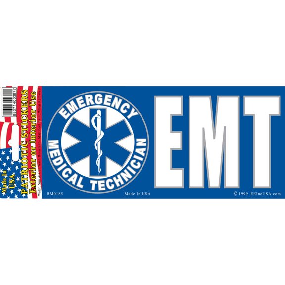 Eagle Emblems BM0185 Sticker - EMT Logo - 3.5 x 10 in.