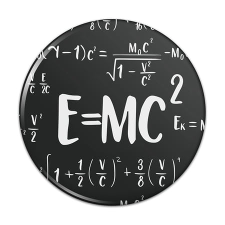 E=MC 2 Energy Mass Equation Albert Einstein Theory of Special Relativity Math Pinback Button Pin