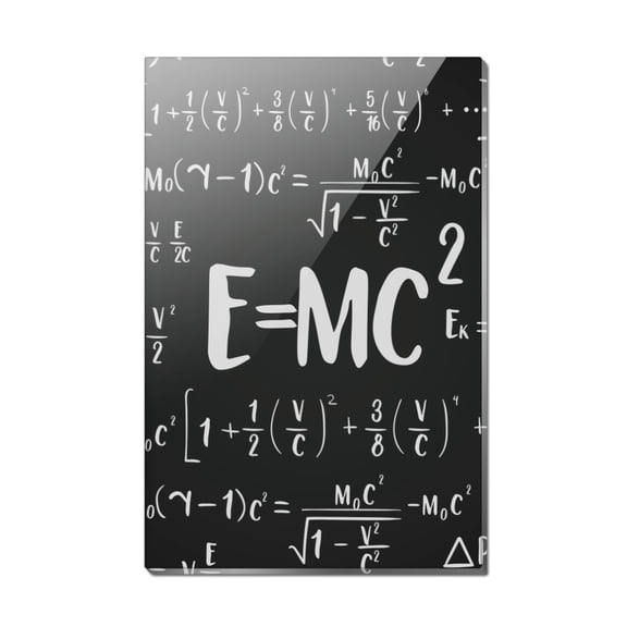 E=MC 2 Energy Mass Equation Albert Einstein Theory of Special Relativity Math Rectangle Acrylic Fridge Refrigerator Magnet