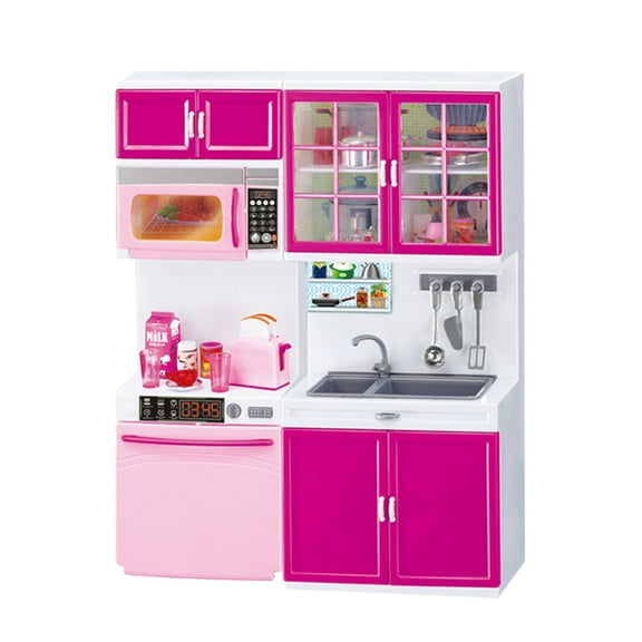 E Miniature Kitchen Toy Set With Realistic Features For Imaginative Cooking Play And Role-Play Scenarios