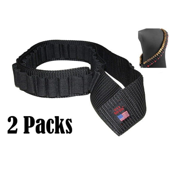 E-ONSALE Pack of 2 USA GunClub Shotgun Rifle Sling 56 Shell Bandolier /56 Rounds (2 Packs)