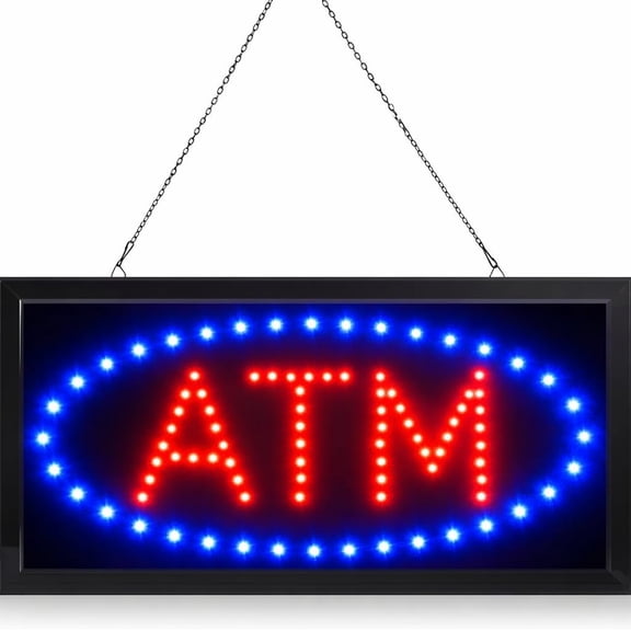E Onsale ATM LED Neon Light Open Sign With Animation On/off and Power On/Off two Switchs for Business ATM L86