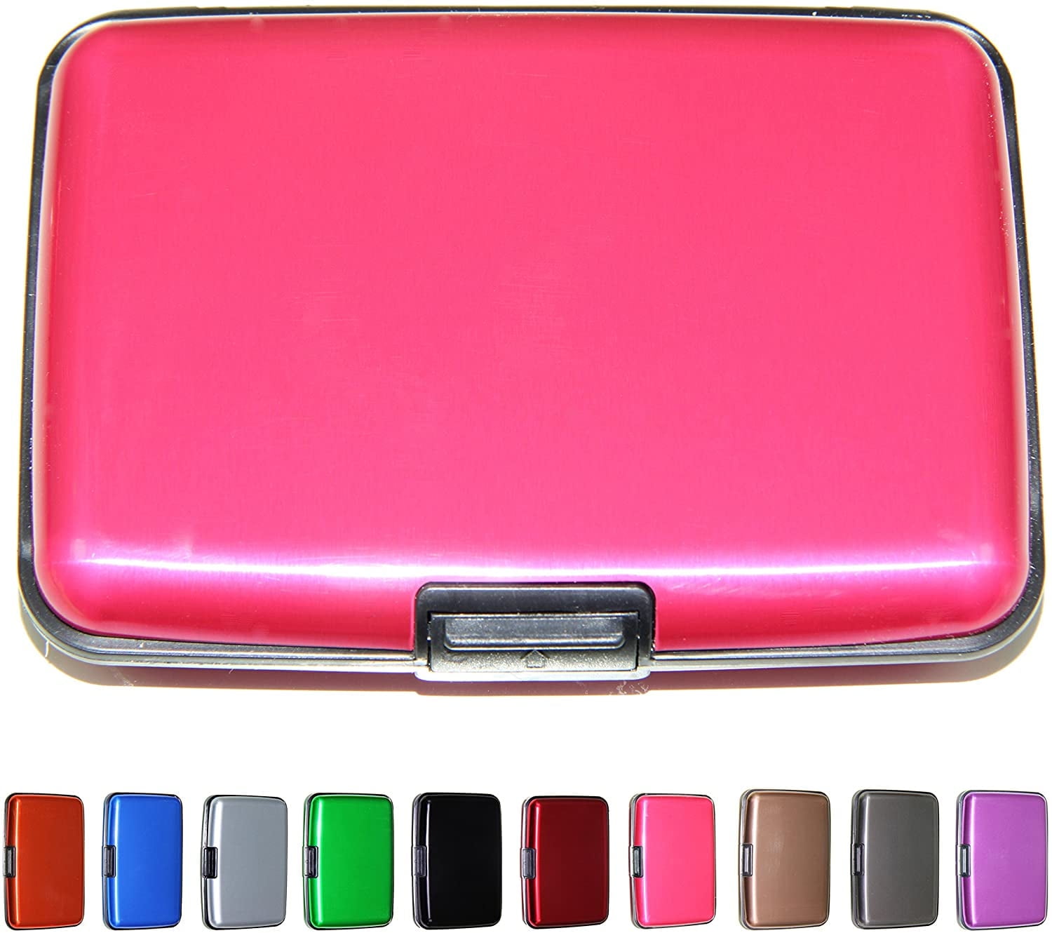 E-Onsale Unisex RFID Blocking Aluminum Credit Card Holder, 6 Slots, Pink