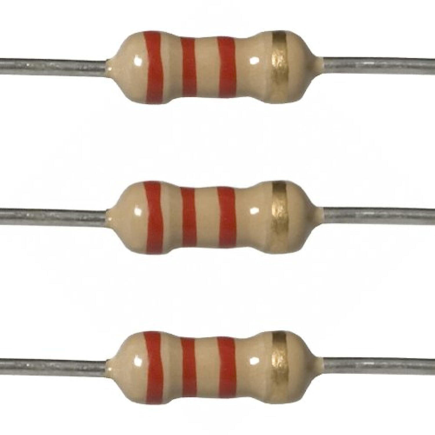 Sourcing Map 50pc Résistance 4.7 Ohm 0.25W 5% Tolérance 4 Bande Couleur à Film De Carbone Axial