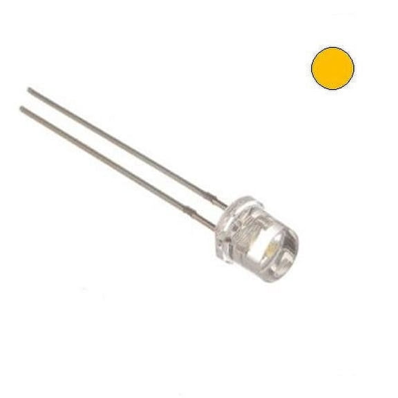 E-Projects B-0001-B04 Clear Yellow/Amber LEDs, Wide Angle Light, 5 mm (Pack o...