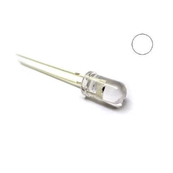 E-Projects B-0001-C05 Clear White LEDs, 5 mm (Pack of 25)