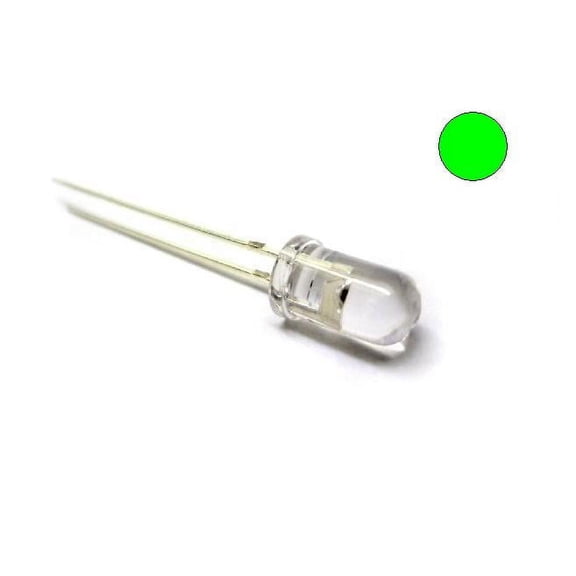 E-Projects B-0001-C08 Clear Green LEDs, 5 mm (Pack of 100)