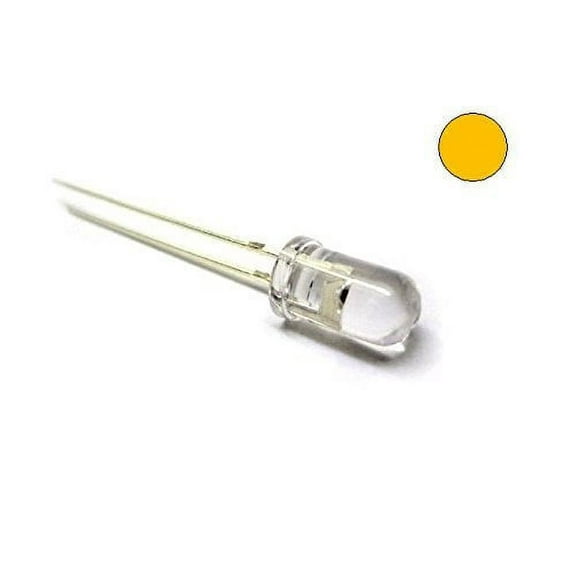 E-Projects B-0001-C10 Clear Yellow/Amber LEDs, 5 mm (Pack of 100)