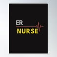 thumbnail image 1 of E R Nurse Insignia Poster Wall Art, Modern Wall Decor, 12x18 UNFRAMED, 1 of 3