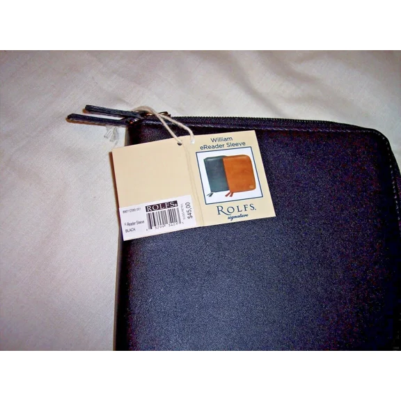 E-Reader Case Rolfs William Leather E-Reader Case, 8" X 6" X 3/4" Black