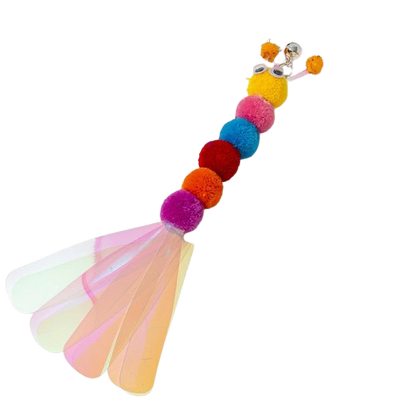 E Replacement Feathers For Interactive Cat Wand Toy Suction Cup Stick 6 Pack For Kitten Teaser
