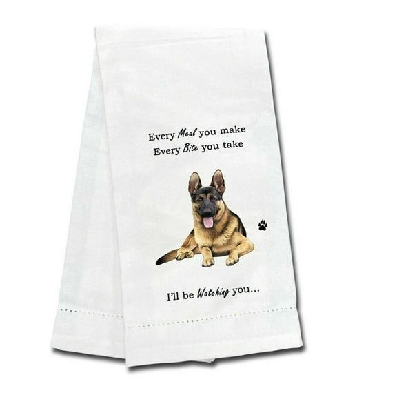 E & S Imports 26.00In German Shepherd Kitchen Towel, , Dog Puppy Paw 71175