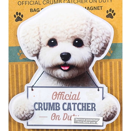 E & S Imports 4.00In Bichon Frise Chip Clip, Acrylic, Magnetic Fridge Clip 2474
