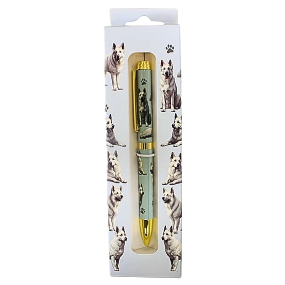E & S Imports 5.50In White German Shepherd Ballpoint Pen, , Dog Puppy Pet 73675W