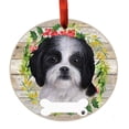 thumbnail image 1 of E & S Imports 3.50In Ceramic Black And White Shih Tzu Ornament, Ceramic, Dog Puppy Ribbon Cherish Pet 55087B, 1 of 6