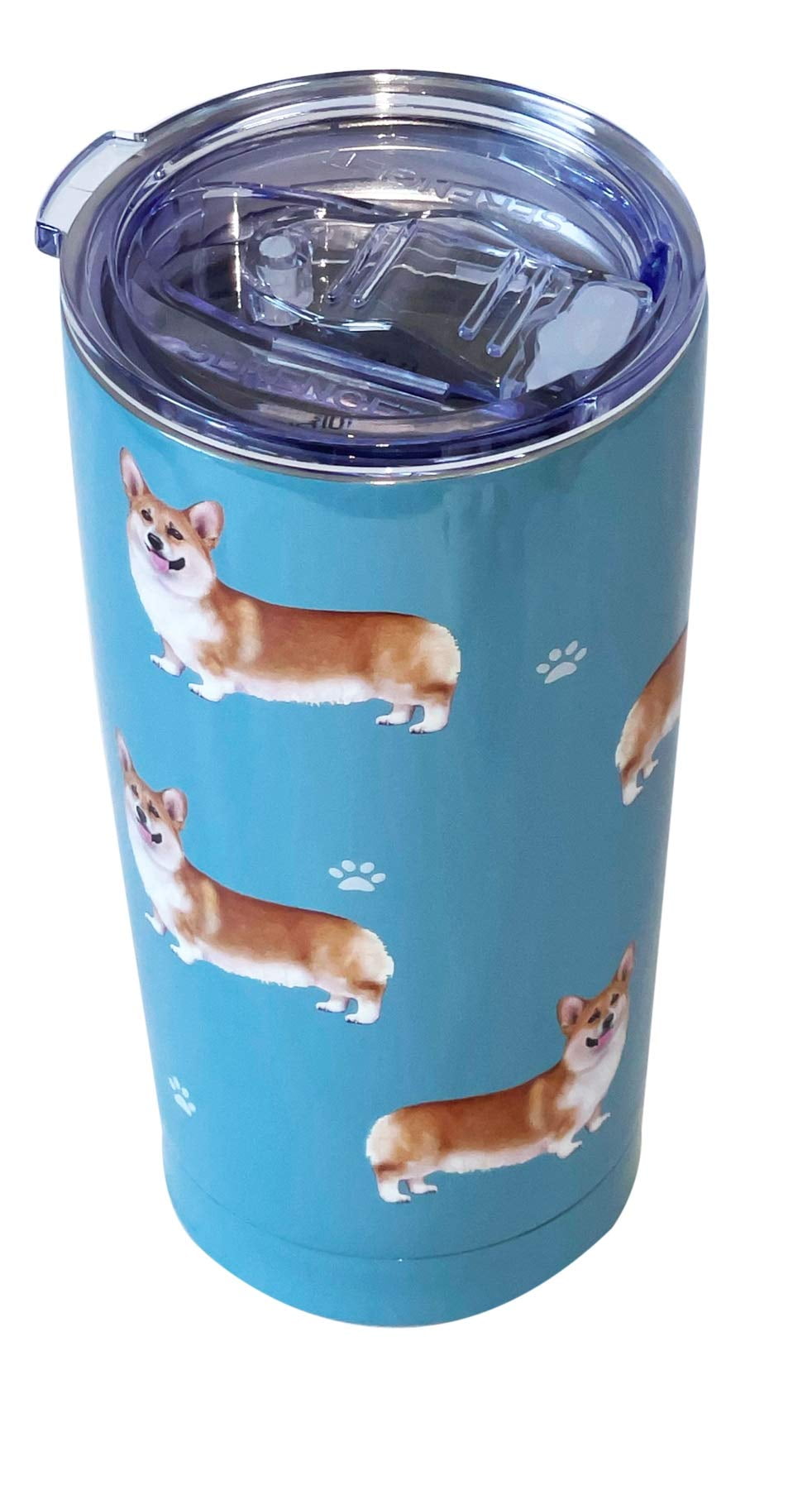 Welsh Corgi Blue 16 Oz Stainless Steel Vacuum Insulated Tumbler