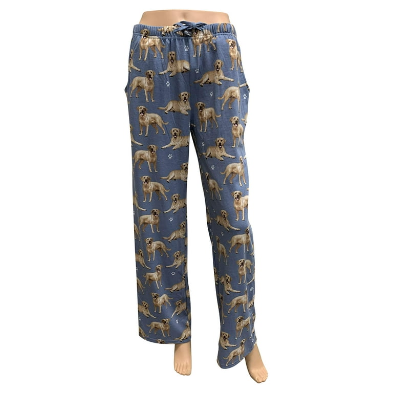 E & S Imports Women #018 Labrador Yellow Lounge Pants - Pajama Pants Pajama  Bottoms - Small