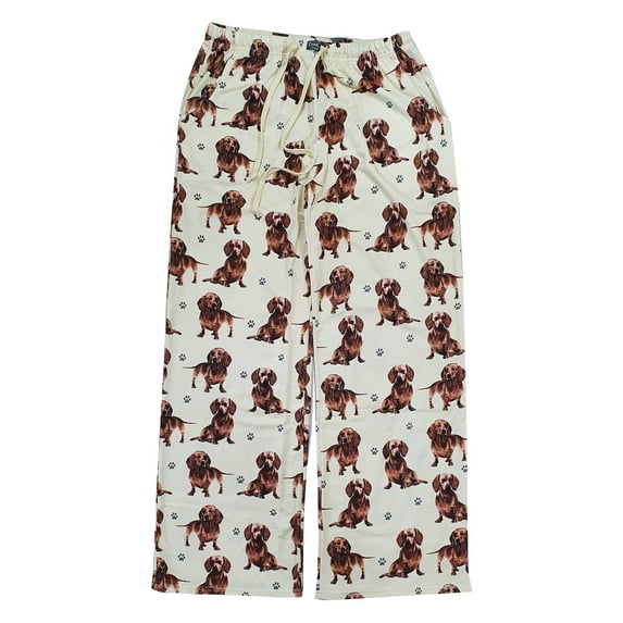 E & S Imports Women's #09 Dachshund Dog Lounge Pants - Pajama Pants Pajama Bottoms - X-Large
