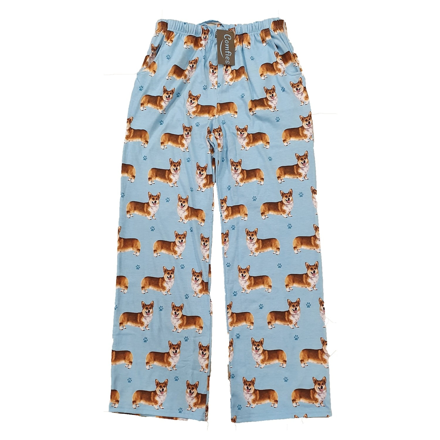 Corgi Print Cute Sleep Bottoms Knitting Cotton Pajama Shorts Women Multi  Dogs Styles Elastic Waist Loose