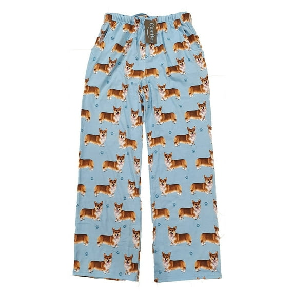 E & S Imports Womens Pajama Pants Dog Pajamas for Women Dog Print Cotton Pajamas - Corgi, X-Large