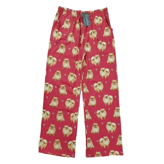 E & S Imports Womens Pajama Pants Dog Pajamas for Women Dog Print Cotton Pajamas - Pomeranian, Medium