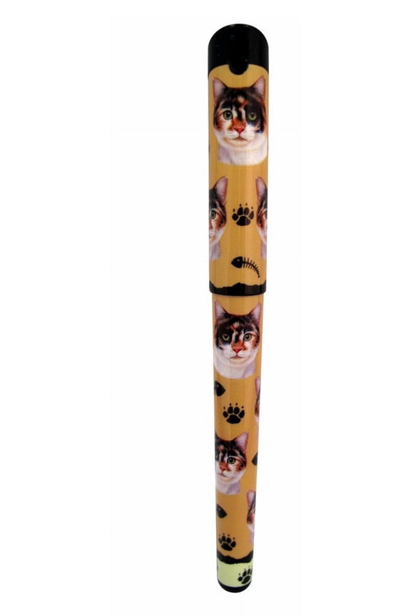 Calico Cat Pen Easy Glide Gel Pen, Refillable with A Perfect Grip