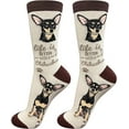 thumbnail image 1 of E&S Pets Pet Lover Socks, Life is Better with a Chihuahua black, 1 of 1