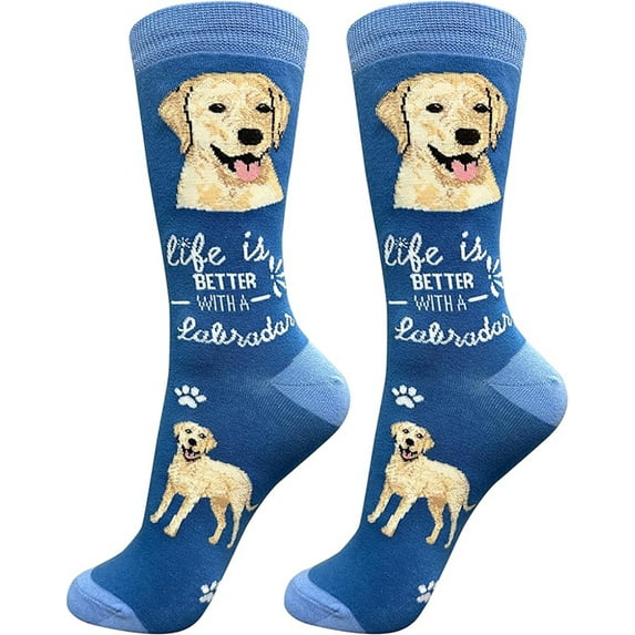 E&S Pets Pet Lover Socks, Life is Better with a Yellow Labrador