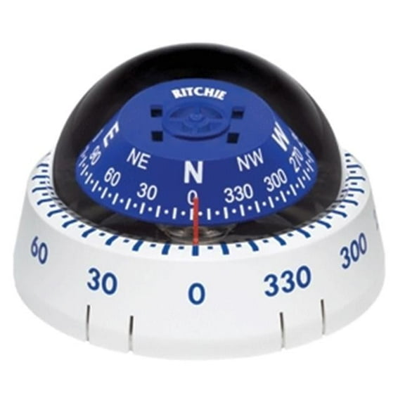 E.S. Ritchie Kayaker Compass - Surface Mount - White
