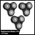 ESHAVER 14PCS Replacement Men Electric Shaver Heads 3 Cutter Spare