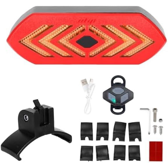 E Scooter Turn Signal Tail Light Compatible with Segway Ninebot Max G30/G30D/G30LP Xiaomi M365/Pro/Pro2/1S Series, Adjustable Direction Scooter Turn Signal Rechargeable with Clips