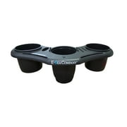 E-Sea Company E-Sea Caddy Pro-(Black). Multi Cup Suction Mounted Drink Holder w/Knife, Pliers, Hook and Sunglass Storage. Perfect for Boats, Paddle Boards, Kayaks, Camping and More!