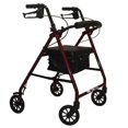thumbnail image 1 of Roscoe E-Series Rollator with Padded Seat 6-inch Wheels Burgundy 1 Count, 1 of 1