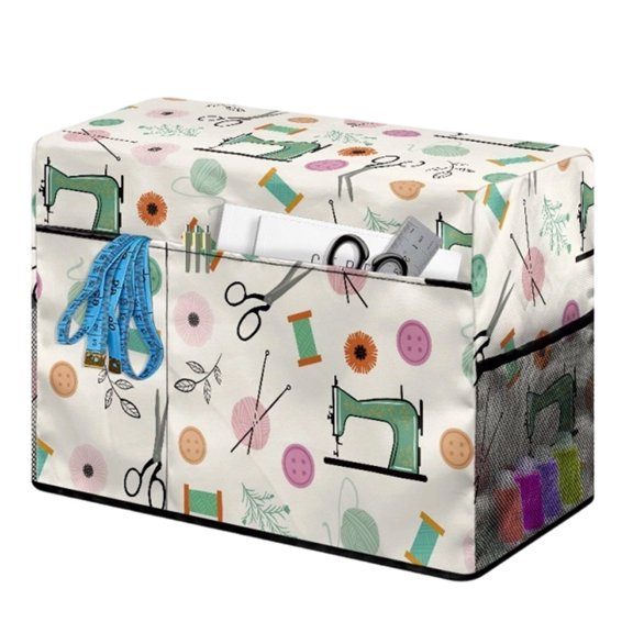 E Sewing Machine Cover With Canvas Material, Protective Cover, Storage Bag Design And Home Use Fit For Machine Storage And Protection