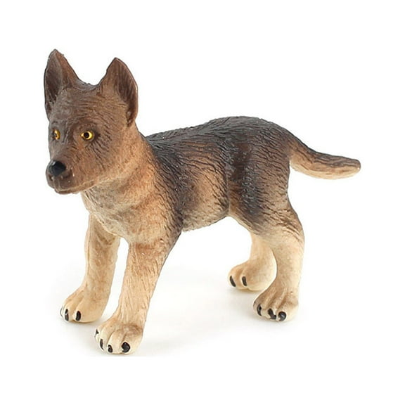 E Solid Plastic Ornament Model Simulation World Teddy Shiba Inu Dog Toy For Kids