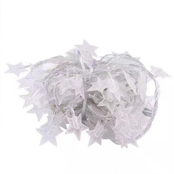 E Star Lights String Pentagram Colorful Lights Waterproof Battery Box Remote Control Christmas Decoration 1000Cm 393.70In 80 Leds