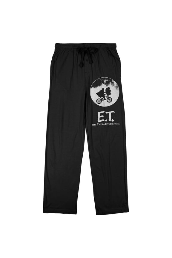 E.T. Classic Alien Movie Men's Black Sleep Pajama Pants - S