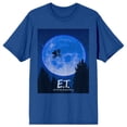 thumbnail image 1 of E.T. Flight Across the Moon Women's Blue Short Sleeve Crew Neck Tee-Large, 1 of 7