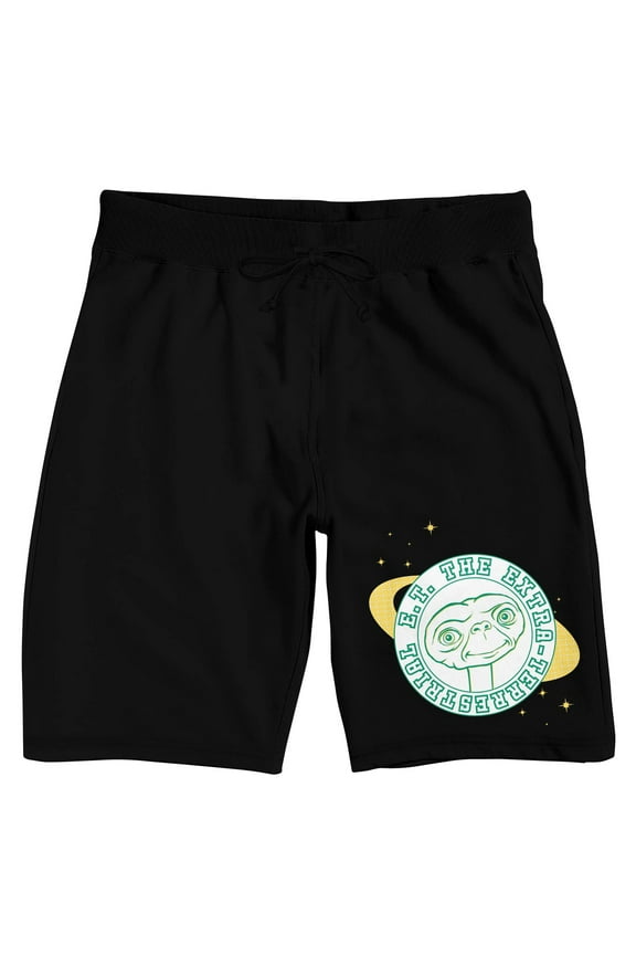 E.T. Men's Black Lounge Shorts-3XL