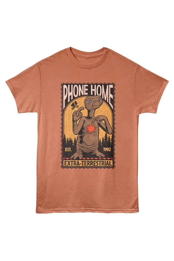 E.T Phone Home since 1982 Men's T Shirt (RustHeather, AdultXL)