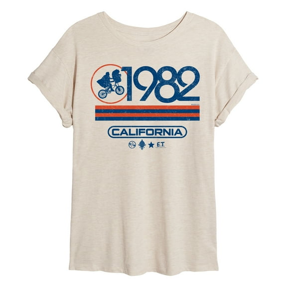 E.T. The Extra-Terrestrial - 1982 ET California - Women's Oversized Graphic T-Shirt