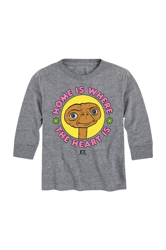 E.T. The Extra Terrestrial - 80's Style Home Is Where The Heart Is - Toddler & Youth Long Sleeve T-Shirt